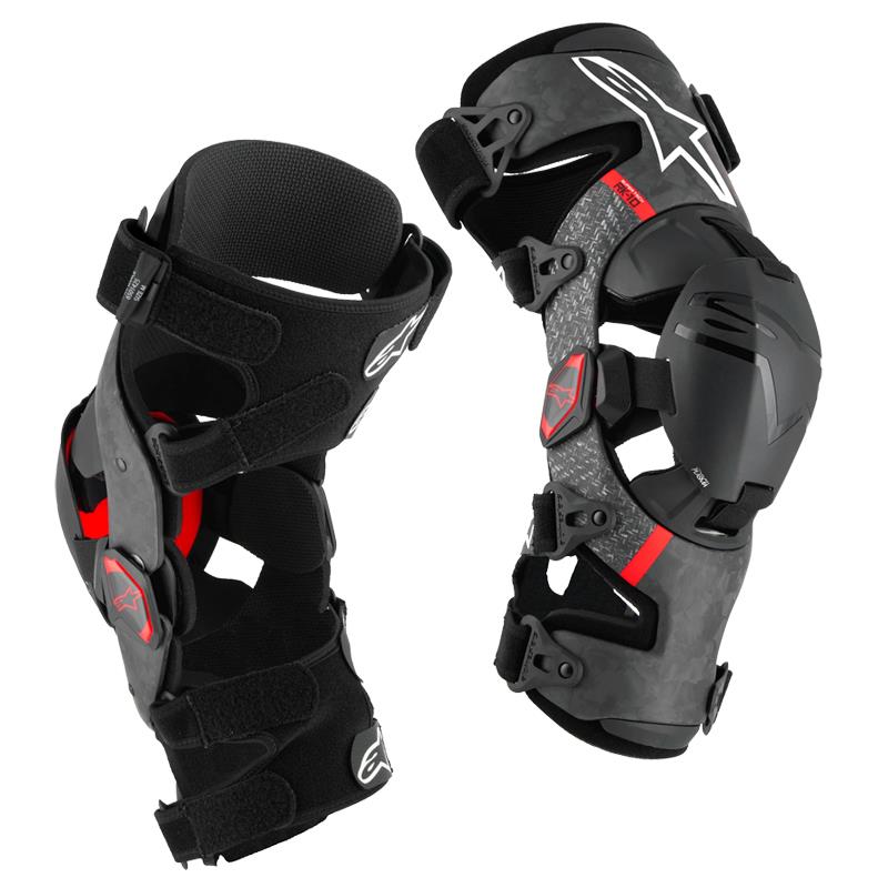 Alpinestars 2026 Supertech RK-10 Plasma Knee Braces Black Red